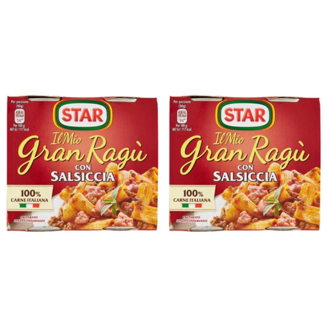 STAR Gran Ragu Classico Carne macinata con salsa di pomodoro 2 confezioni da360g