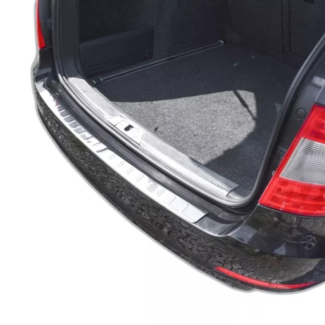 PROTECTOR DE PARACHOQUES TRASERO ACERO INOXIDABLE para SKODA Superb mk2 Estate 2008-2013