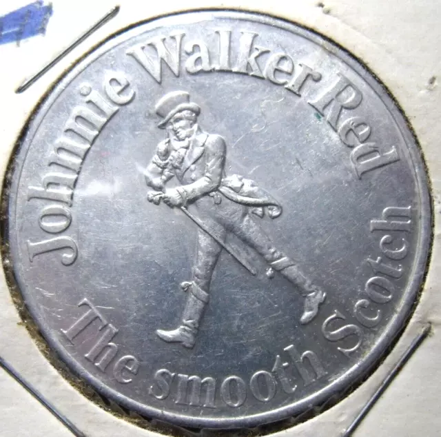 1972  PHILIDELPHIA EAGLES  Football Schedule Johnnie Walker Red Scotch Token