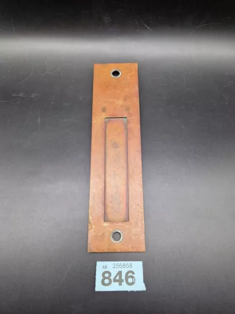 Ranura vertical de buzón de latón antiguo recuperado 25,5 x 6,5 cm eduardiano #846