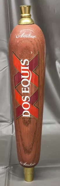 Cerveza Dos Equis XX Amber Beer Tap, Wood Handle Bar Memorabilia/Collectible