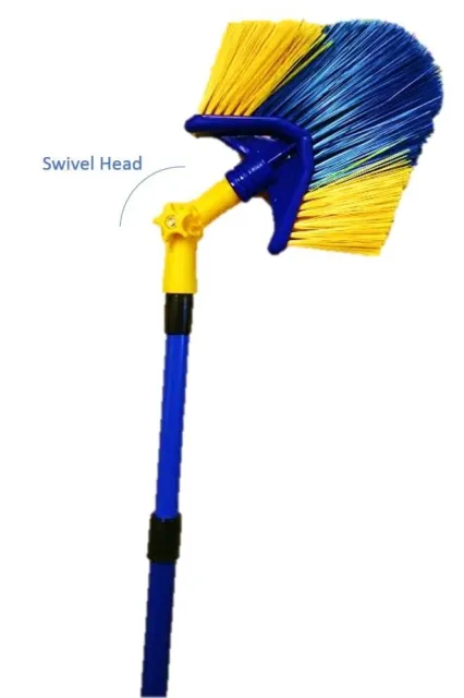 Extendable Cobweb Brush Angled Head Feather Duster Long Reach Telescopic Handle 3