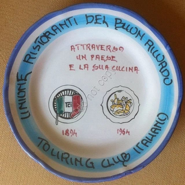 Piatto Buon Ricordo - Touring Club Italiano - 1984 - Ventennale