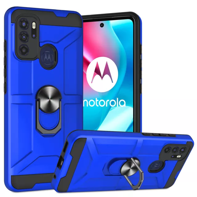 Handyhülle für Motorola G60S E7 Power G Plus Ring Stoßfeste Silikon Back Case