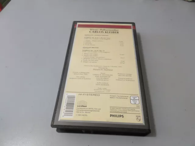 VHS - Carlos Kleiber - Mozart Simphony 36 Brahms 2 Wiener Philharmonique 3