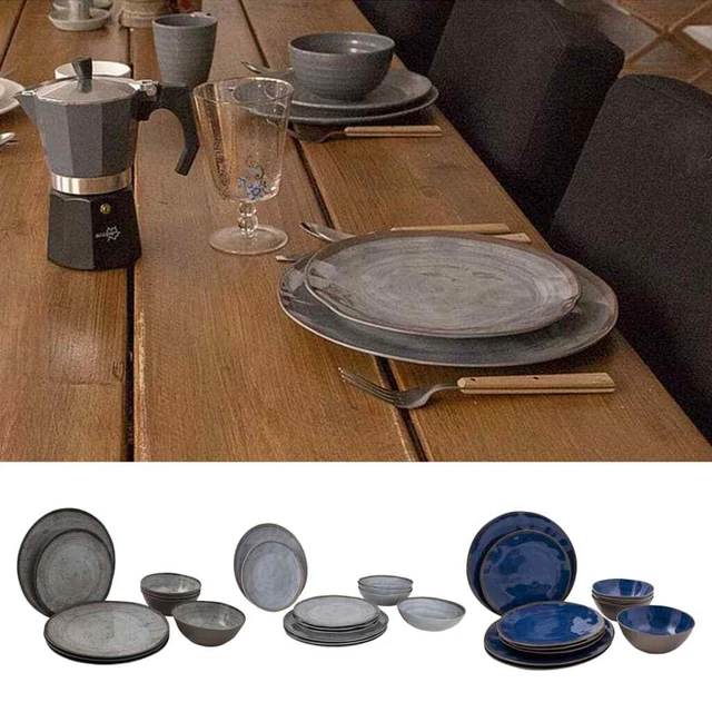 Set stoviglie Bo-Camp 12 pezzi melamina 4 persone stoviglie da campeggio varie scelte di