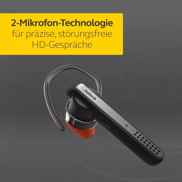 Jabra Talk 45 Mono In-Ear Headset Kabellos Telefonieren Podcasts Musik silber