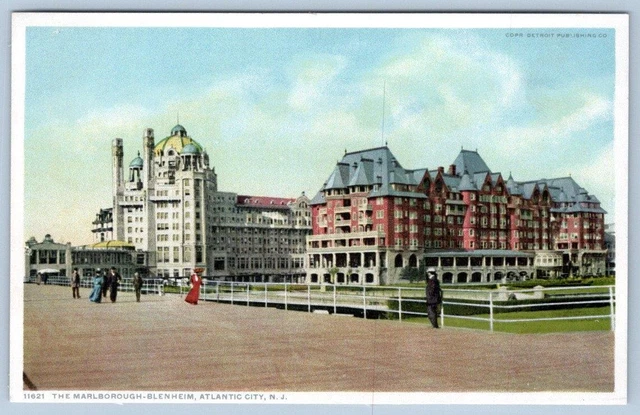 1920's MARLBOROUGH-BLENHEIM HOTEL*ATLANTIC CITY*PHOSTINT*11621 DETROIT PUBL CO
