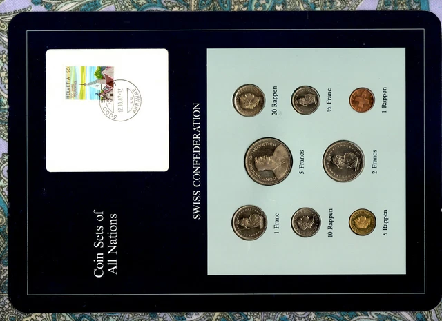 Coin Sets of All Nations Switzerland 1984-1987 UNC 5 Francs 1987 12.10.87