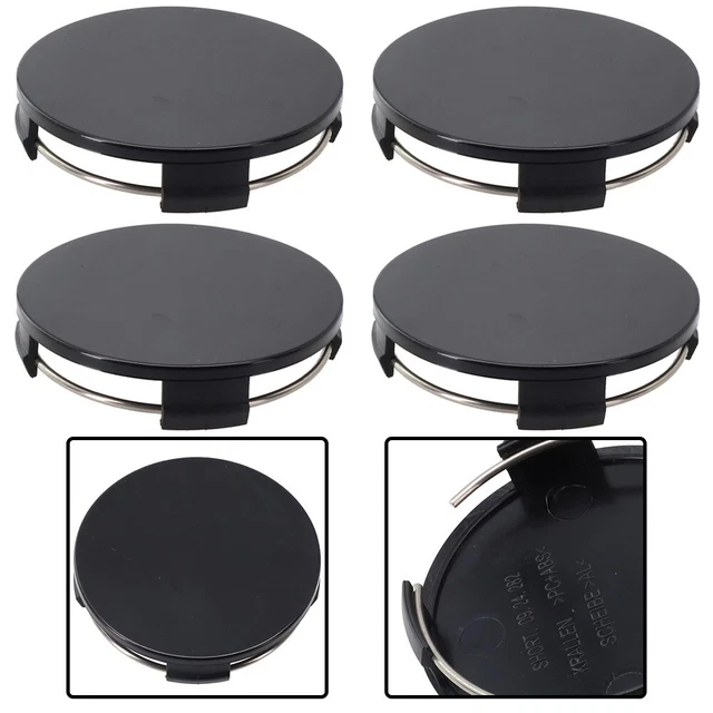 Set of 4 Universal Car Wheel Center Cap ABS Hub Covers 59mm 65mm Black