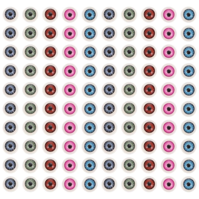 100pcs  boîte de balles de simulation de boîte délicat poupée yeux oculaire