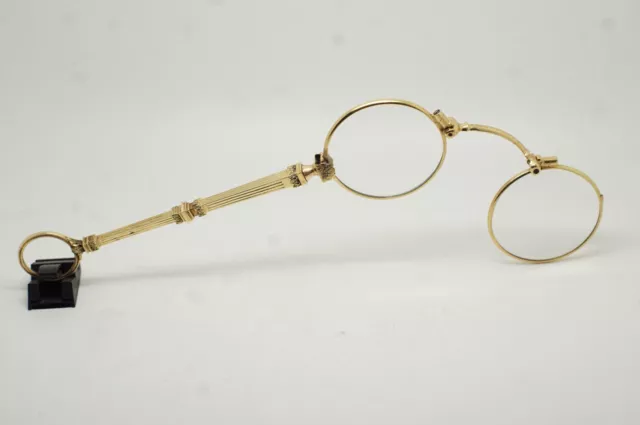 Antike Lorgnette 585er Gelbgold,Stielbrille,Faltbrille,Klappbrille,Lorgnon