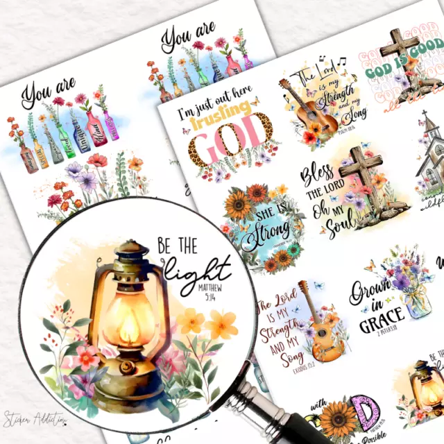 Christian Planner Scrapbooking Journal stickers