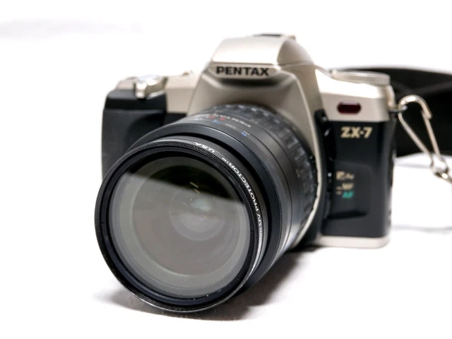 ⭐ Pentax ZX-7 SLR 35mm Film Camera & w/ 2 Lenses + Accessories Bundle - TESTED ⭐