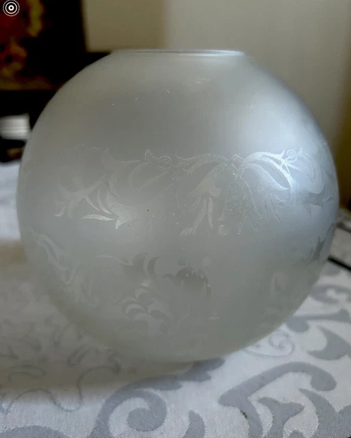 ANCIENNE SUSPENSION GLOBE, Lustre, Luminaire, Plafonnier en Verre Vintage EUR 18,00 - FR