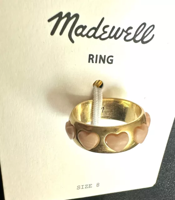 Madewell Ring/Band Puff Hearts Size 8 2