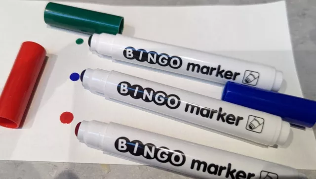 Bingo Marker dabber Pens Mixed Colours Sponge Nib Non Drip Ink Dabbers Dabbing