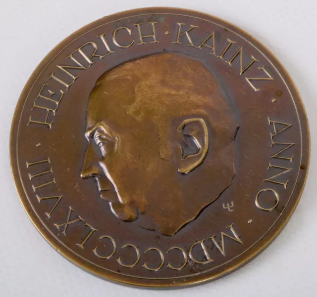 ORIGINAL HEINRICH KAINZ 1898 1968 Bronze Medaille Deschler 7 cm 116