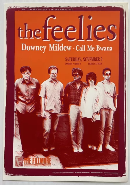 The Feelies Concert Poster 1988 F-62 Fillmore