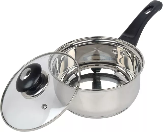 Pendeford Supreme Vision 20cm Stainless Steel Saucepan & Glass Lid For All Hobs