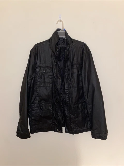 Men’s Black Motorcycle Jacket - Large