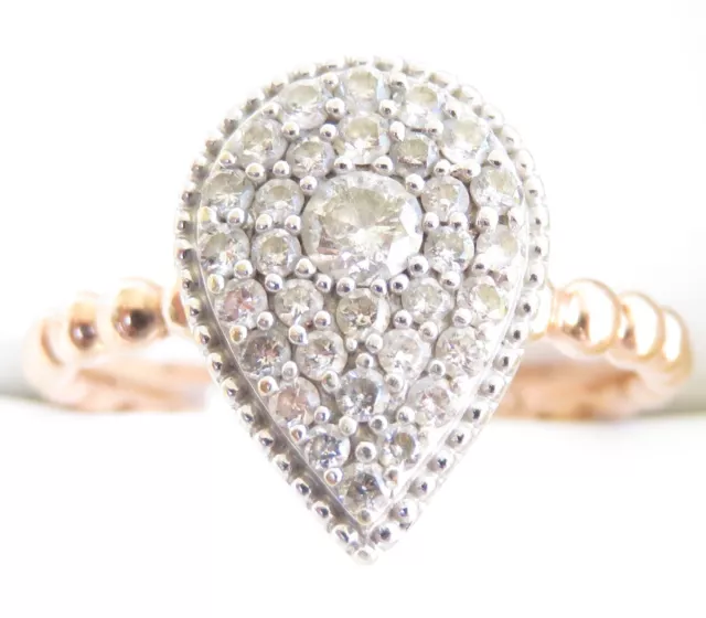 Genuine 0.50ct Diamond Cluster Ring In 10K Rose Gold Michael Hill Jeweller