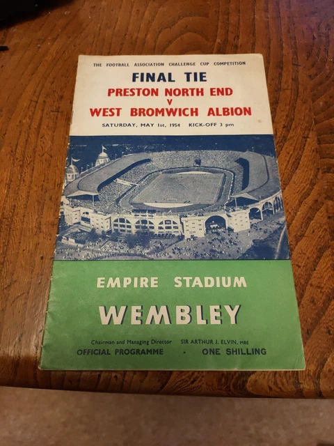 1954 FA CUP FINAL PRESTON NORTH END v WEST BROMWICH ALBION PROGRAMM