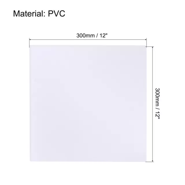 PVC Espuma Tablero Hoja 12mmx300mmx300mm Blanco Doble-Cara Expandida PVC Hoja 2