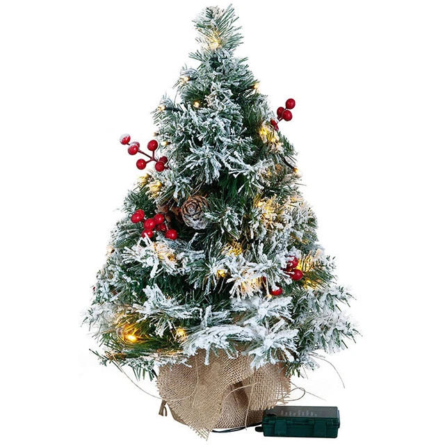55cm Artificial Mini Christmas Tree With Light Tabletop Xmas Decor DIY Gift AU