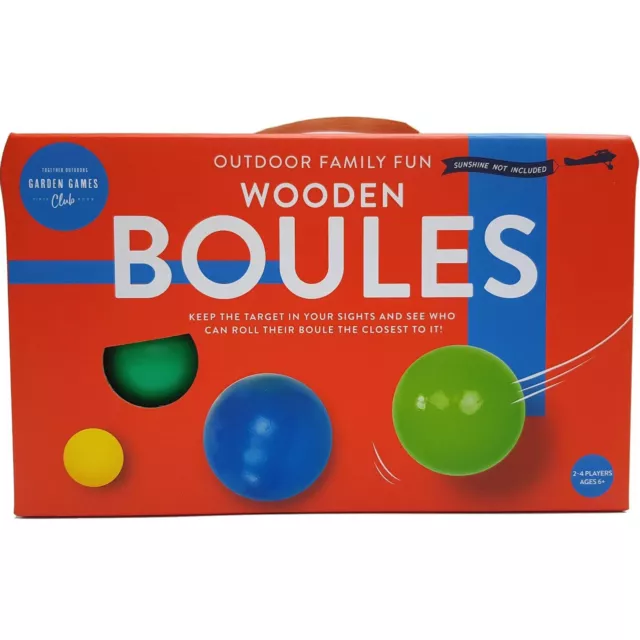 Wooden Boules Set Outdoor Garden Game Professor Puzzle Family Children Age 6+