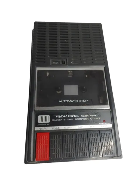 Realistic  Portable Cassette Tape Recorder CTR-37 AC/Battery Audio Player
