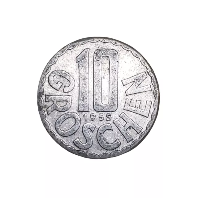 1955 Austria 10 Groschen Coin - Second Republic Era