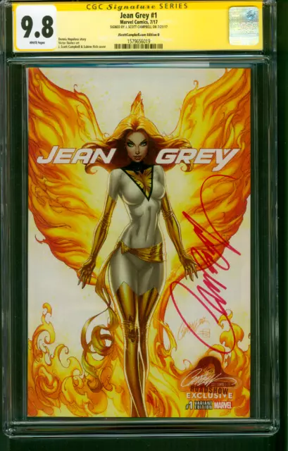 Jean Grey 1 CGC 9.8 SS J Scott Campbell Variant D Dark Phoenix X Men Movie