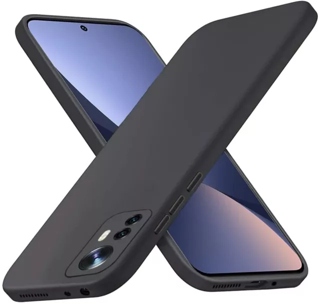 CUSTODIA SLIM TPU NERO COVER per XIAOMI 12 / 12X + PELLICOLA VETRO TEMPERATO