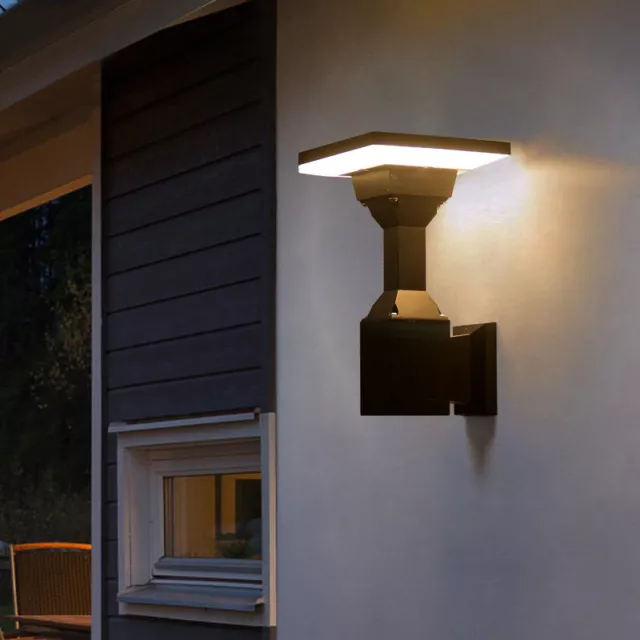 12W LED Wall Light Fixture Square Outdoor Lamp Waterproof IP54 Gate Side Garden