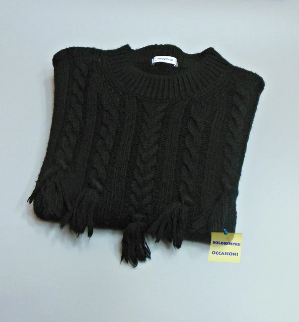 Maglione Girocollo Mayoral ragazza Bambina maniche lunghe Nero 14 anni invernale