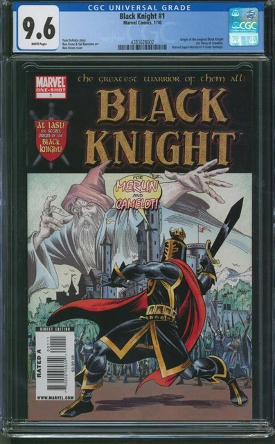 BLACK KNIGHT #1 CGC 9.6 Marvel Comics Avengers 2010 Origin Low Print Run