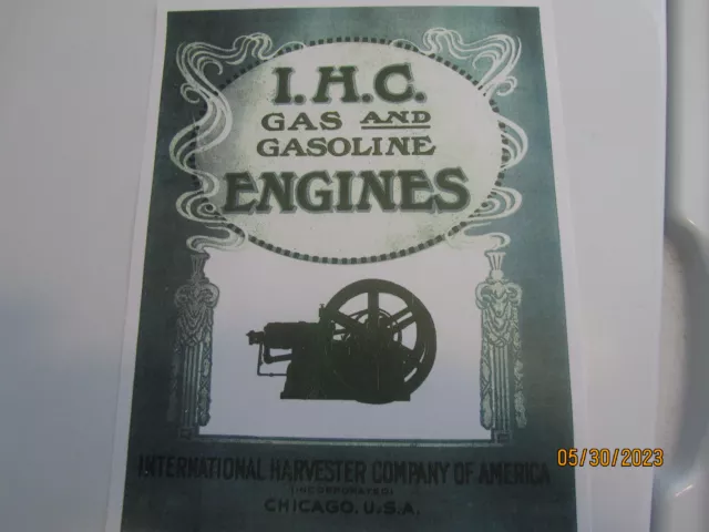 1906 IHC International Harvester Gas Engine & Accessories Catalog sizes 2 - 15HP