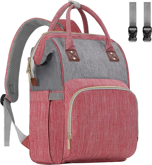 Diaper Bag Backpack Multi-Function Baby Bag with Large Capacity and Insulated Po