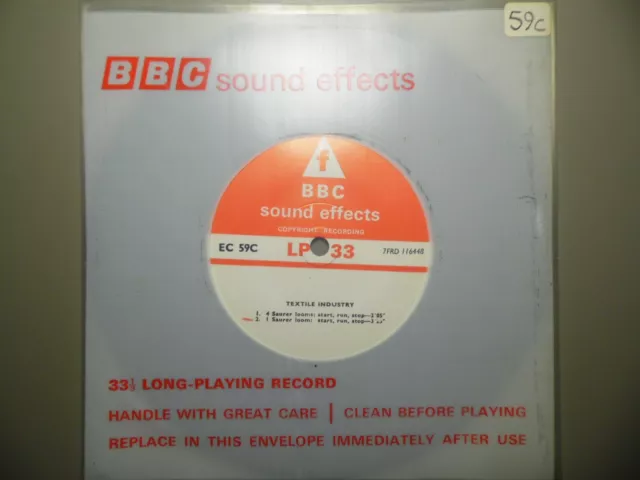Disco de efectos de sonido de la BBC: industria textil: telares Saurer Weaver, bobinador Pirn