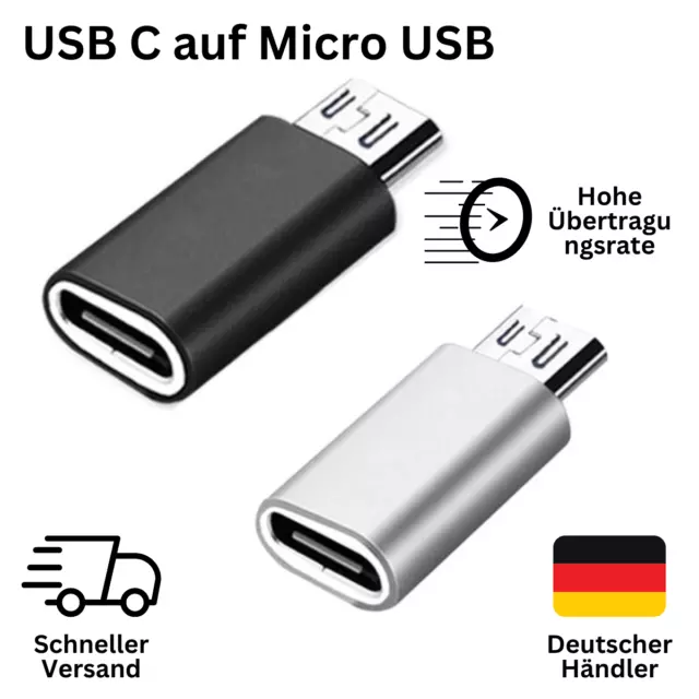 USB-C Adapter Buchse auf Micro-USB Ladeadapter für Huawei Xiaomi Samsung OPPO LG