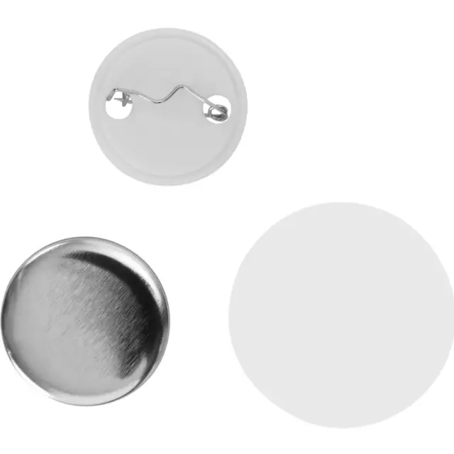 Buttonrohlinge 1.000 St. Ansteckbuttons Ø 32mm Buttons Rohlinge Metall Folie PET 3