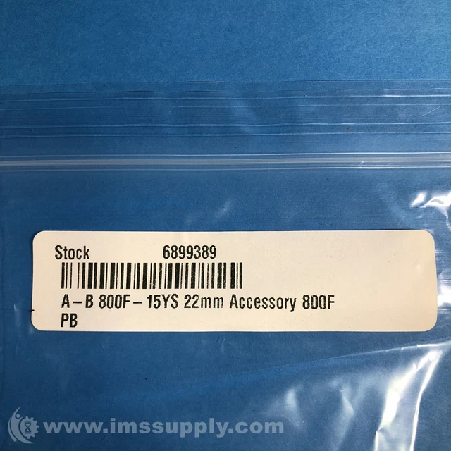 Allen Bradley 800F-15YS Yellow Emergency Stop Legend Plate FNIP