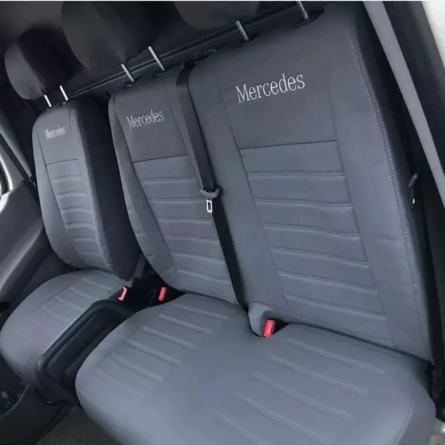 Mercedes Vito W447 Tailored Diamond Quilted Van Seat Covers - Front 2 Seats