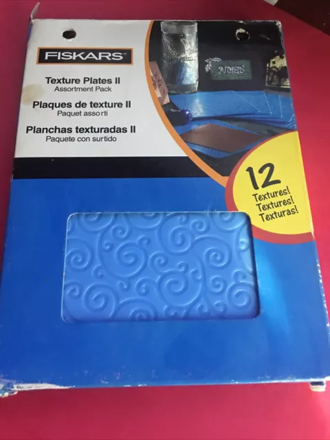 Fiskars Texture Plates II Includes 6 Double Sided Embossing Plates Assorted Pack
