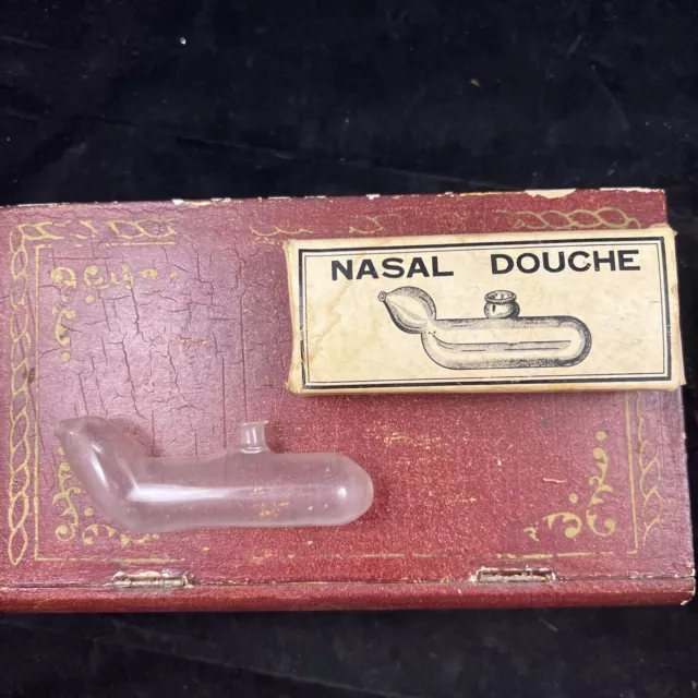 Vintage New York City Nasal Douche in Original Box Glass Made In Japan