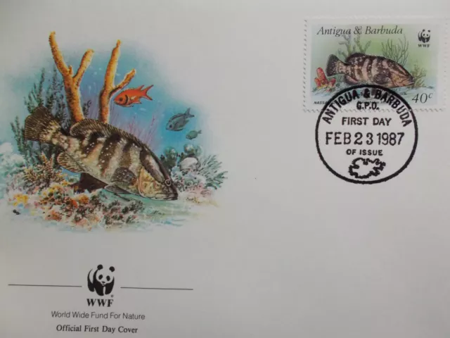 FDC Antigua & Barbuda 23.2.1987  WWF World Wide Fund For Nature