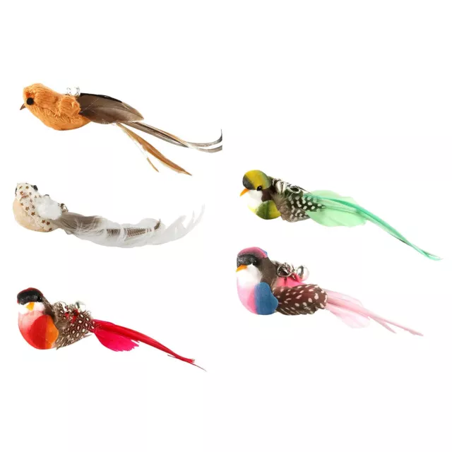 2pcs Cat Bird Toy Cat Feather Bird Bell Toys Replacement Cat Toy Wand Refills