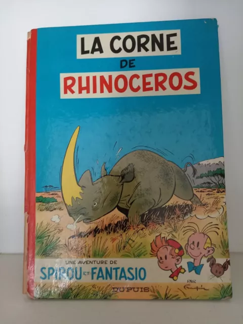 Spirou et Fantasio 6 - La corne de rhinocéros - Dupuis Dos Rond 1970