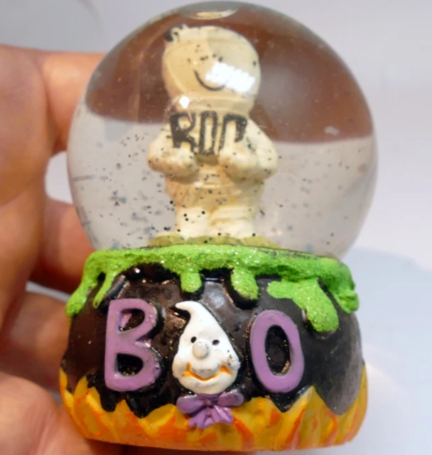 Halloween Neve Acqua Globe BALL 5.1cm " Boo " Bianco Fantasma